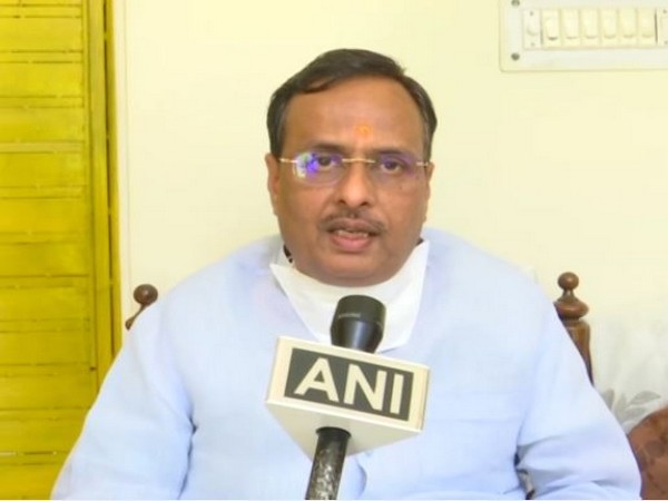 Uttar Pradesh Deputy Chief Minister Dinesh Sharma speaking to ANI in Lucknow on Sunday. (Photo/ANI)