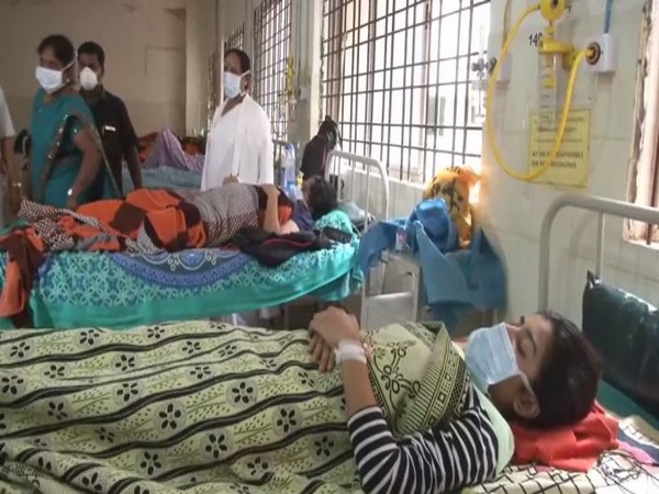 Students in isolation ward at GIMS in Kalaburagi on Sunday. Photo/ANI