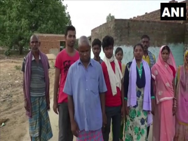All three visually impaired persons narrating their woes at Nagra village, Balrampur, Chhattisgarh. Photo/ANI