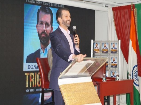 Donald Trump Jr addressing the Indian-American community on Thursday