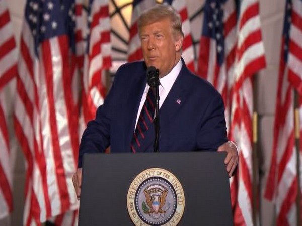US President Donald Trump at the White House addressing the Convention on Thursday (Local Time)