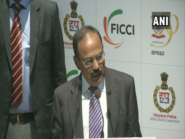 NSA Doval addressing young police officers in Gurugram on Thursday.