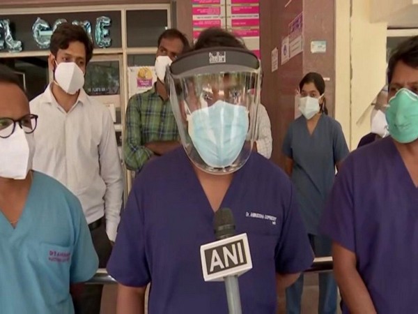 Dr Anirudh from Hospital King Koti speaking to ANI. (Photo/ANI)