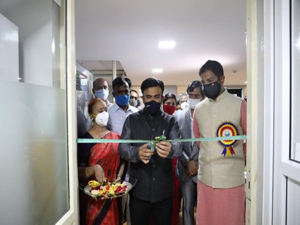 Dr K Sudhakar inaugurating the facility in Bengaluru Rural on Saturday. Photo/ANI
