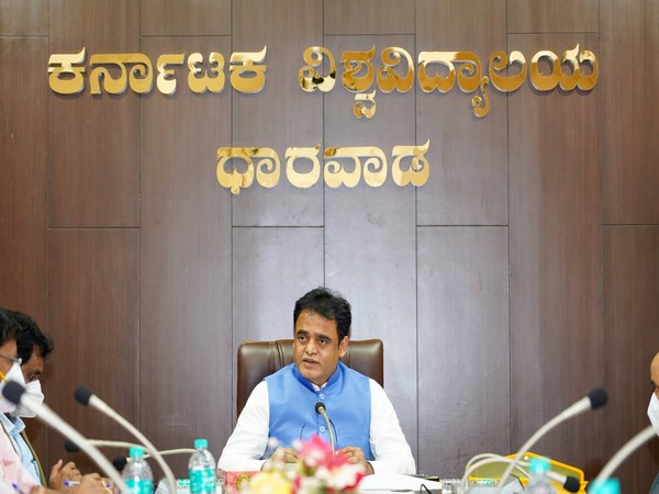 Visual of meeting chaired by Karnataka Deputy Chief Minister Dr CN Ashwath Narayan (Photo/ANI)