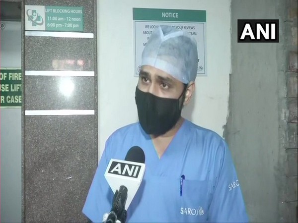 COVID-19 in charge of Saroj Hospital, Dr Mayur. (Photo/ANI)