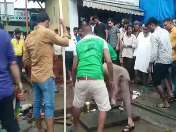 A visual of rescue operation conducted to save a six-year-old boy in Nalasopara. (Photo/ANI)