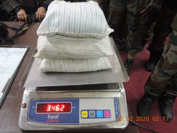 Contraband recovered in joint operation of Army and Jammu and Kashmir Police. Photo/ANI