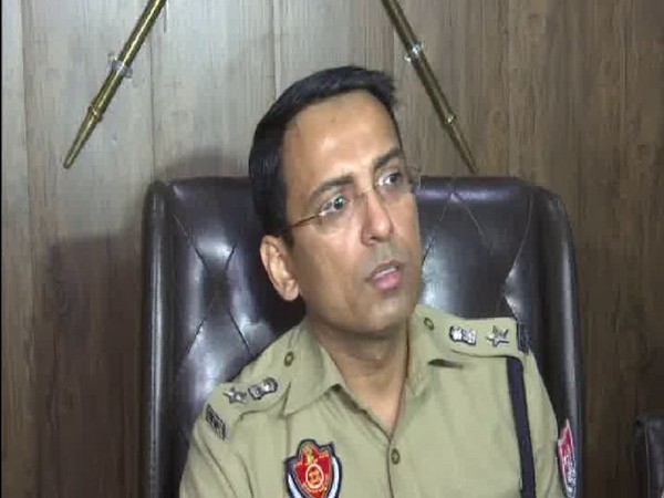 Senior Superintendent of Police (Rural) Vikram Jeet Duggal speaking at a press conference in Amritsar on Monday. Photo/ANI
