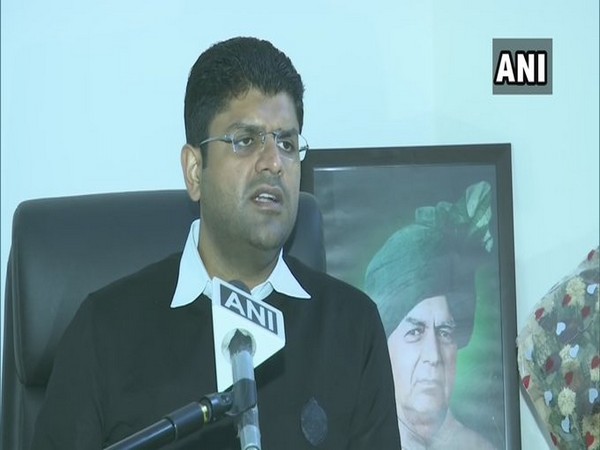 Haryana's Deputy Chief Minister Dushyant Chautala talking to ANI on Saturday. (Photo/ANI)