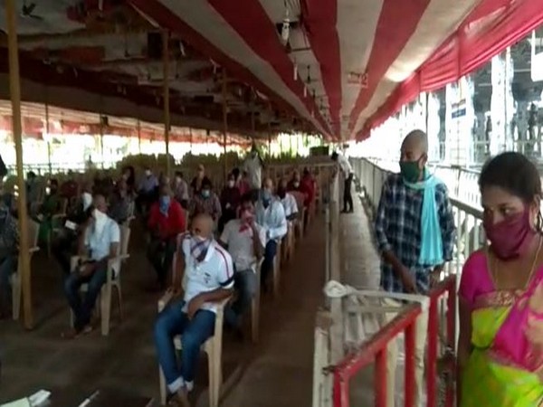 Lord Balaji's temple at Dwaraka Tirumala reopened on Monday for devotees' darsanams after a gap of 75 days.