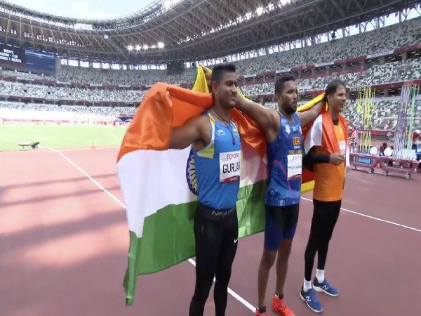 Dinesh Priyan Herath Mudiyanselage, Devendra Jhajharia, and Sundra Singh Gurjar (Photo: Screengrab via Paralympics' YouTube)