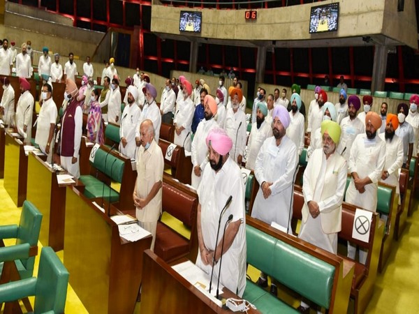 Visuals from Punjab Assembly session (Photo/ANI)