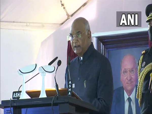 President Ram Nath Kovind addressing in Prayagraj on Saturday. [Photo/ANI]