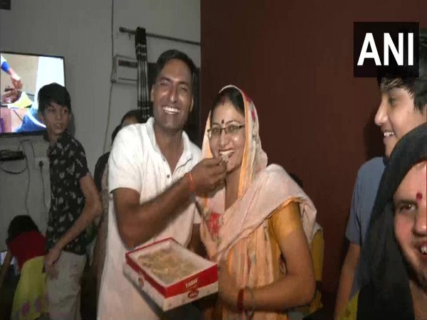 A visual of the celebrations in Faridabad, Haryana (Photo/ANI)