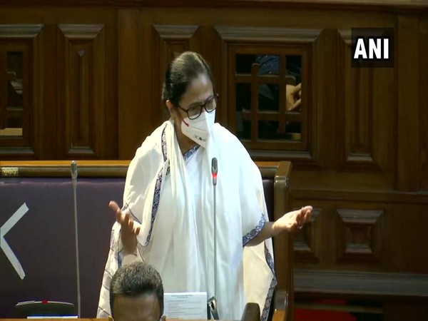 West Bengal Chief Minister Mamata Banerjee speaking at state Assembly on Saturday. (Photo/ANI)