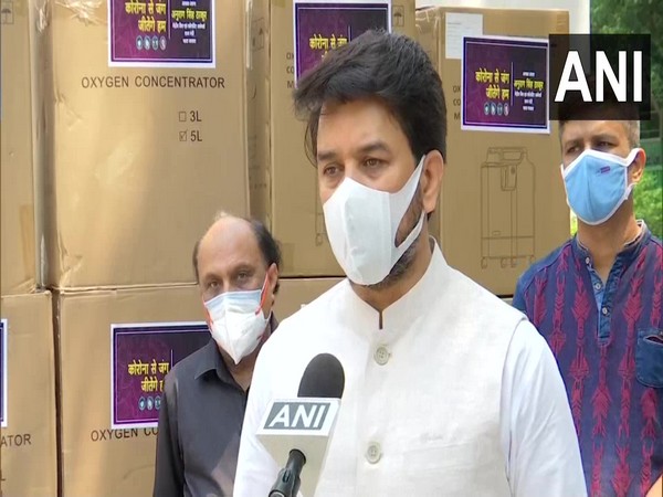Minister of State for Finance Anurag Thakur speaking to ANI.  (Photo/ANI)