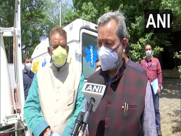 Uttarakhand Chief Minister Tirath Singh Rawat speaking to ANI