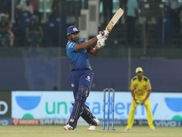 Kieron Pollard in action against CSK (Photo/ IPL Twitter)