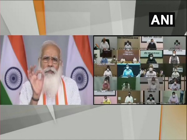 PM Modi interacts with District officials of 10 states (Photo/ANI)
