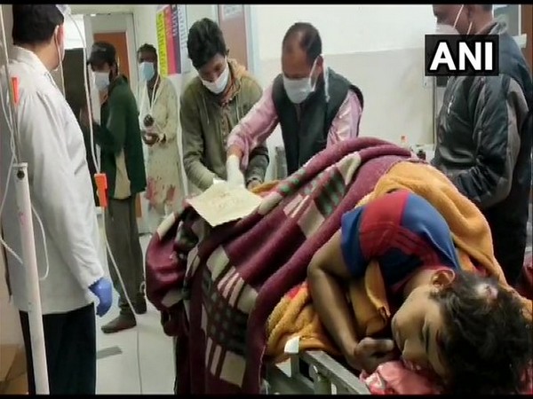 The injured labourer in the hospital. (Photo/ANI) 