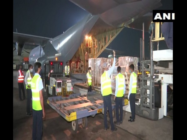 A consignment of medical supplies from Qatar reach India. (Photo/ANI)