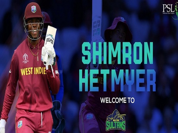 West Indies batsman Shimron Hetmyer (Image: Multan Sultan's Twitter)