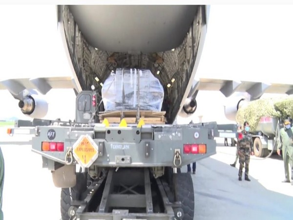 Oxygen plants from Munich, Germany reach Srinagar. (Photo: Twitter @OfficeOfLGJandK)