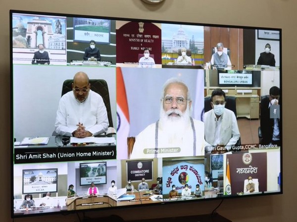 Prime Minister Narendra Modi on Tuesday held a meeting with field officials from states and districts about their experience in handling the COVID-19 pandemic.