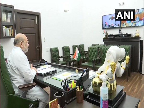 Union Home Minister Amit Shah holds meeting via video conference (Photo/ANI)