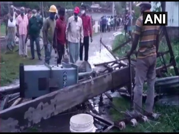 Transformer damaged in North 24 Parganas in West Bengal (Photo/ANI)