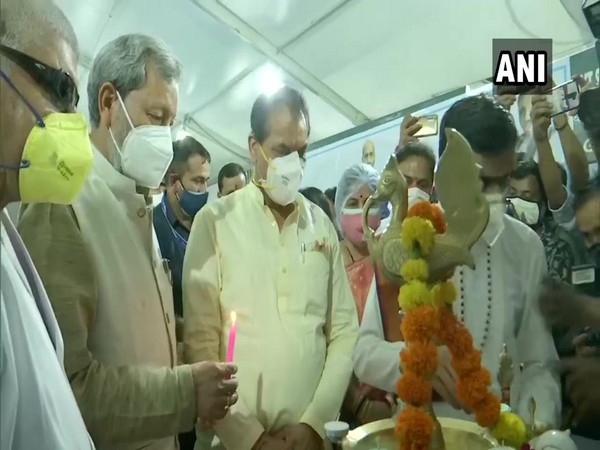 Chief Minister Tirath Singh Rawat inaugurating COVID Care Center (Photo/ANI)
