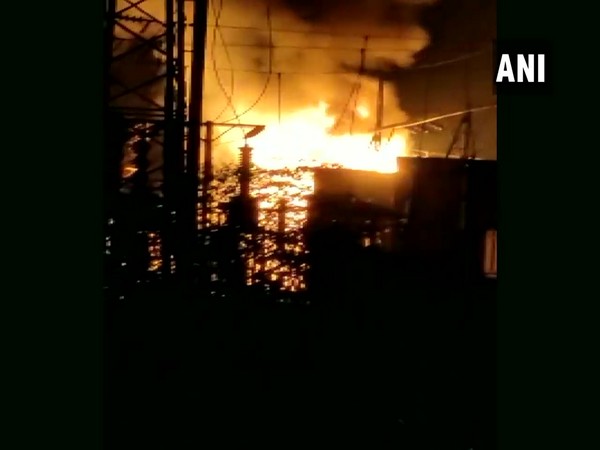 Fire broke out at an electrical sub-station in Visakhapatnam (Photo/ANI) 