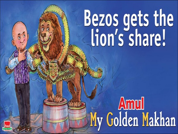 Amul's doodle celebrating Amazon's acquisition of MGM (Image source: Twitter)