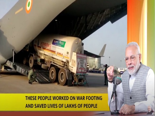 Prime Minister Narendra Modi lauded cryogenic oxygen tanker drives in 'Mann Ki Baat'. (Photo/ANI) 