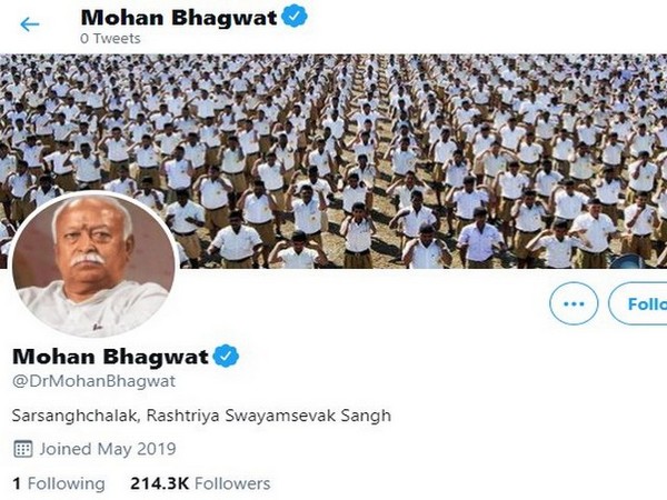 Twitter restores verified blue tick of RSS chief Mohan Bhagwat's handle (Photo/ANI) 