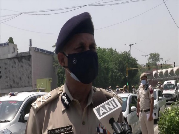 Delhi Police Commissioner SN Srivastava speaking to ANI