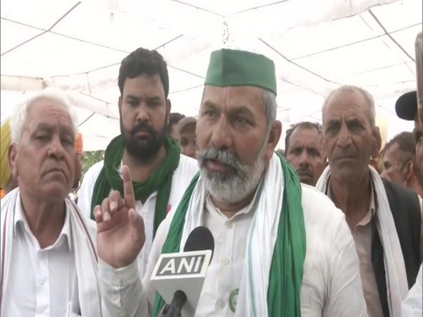 BKU leader Rakesh Tikait in conversation with ANI. (Photo/ANI)