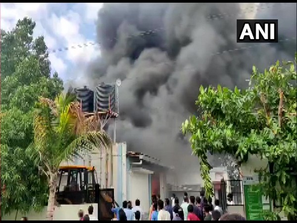 Fire at a company in Ghotawade Phata (Photo/ANI)