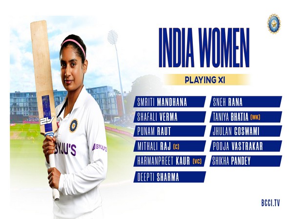 India women's team for Test against England. (Photo/ BCCI Women twitter)