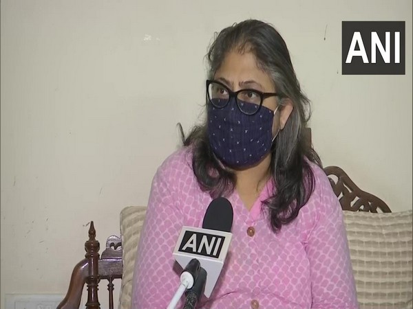 Rapper Aditya Tiwari's mother Deep Tiwari speaking to ANI in Delhi on Wednesday. (Photo/ANI)