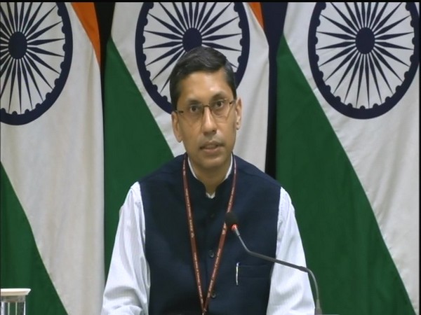 MEA spokesperson Arindam Bagchi speaking at his weekly briefing. (Photo/ANI)