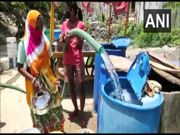 People living in the rural areas storing water in their tankers (Photo/ANI)