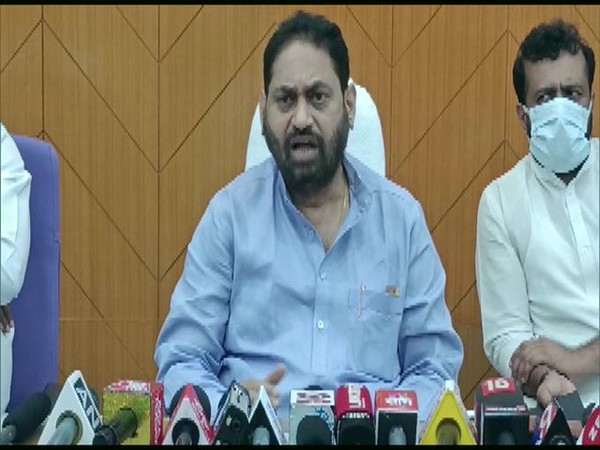 Maharashtra Energy Minister Nitin Raut speaking to reporters in Aurangabad on Friday. [Photo/ANI]
