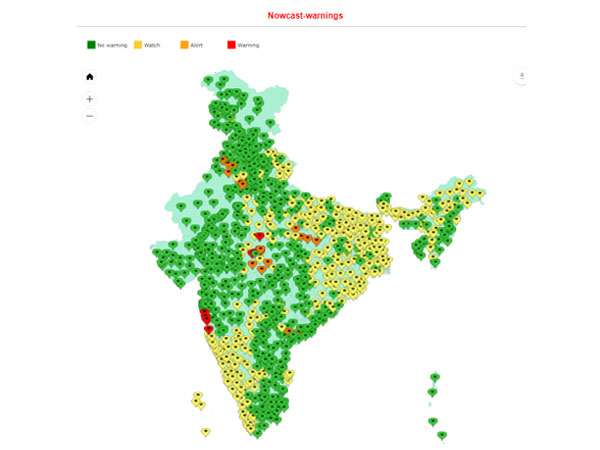 Current Districtwise and Stationwise nowcast (Photo Credits: IMD)