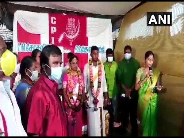 Visual from Socialism and Mamatha Banerjee's wedding in Tamil Nadu's Salem (Photo/ANI) 