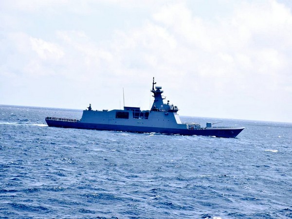 Indian Navy warship conducts military drill with South Korean Ship in east China Sea.