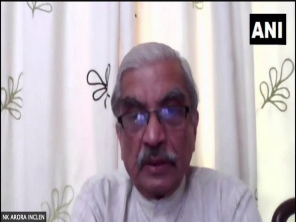 Dr N K Arora, Chairman, National Technical Advisory Group on Immunisation speaking to ANI on Sunday. [Photo/ANI]