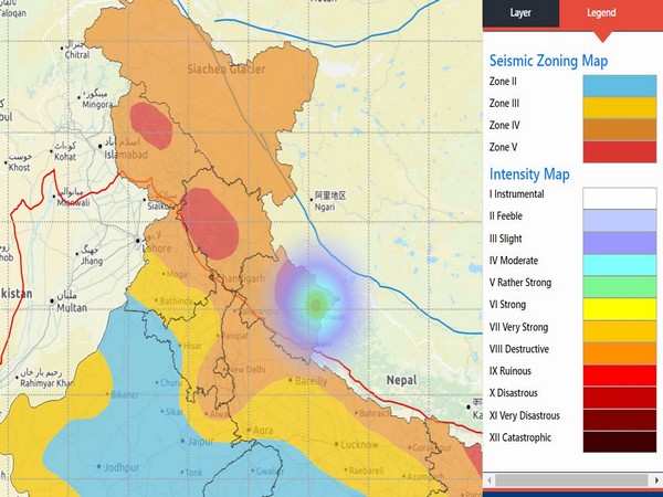 The tremors were felt at 12:18 pm about 55 kilometers North of  Pithoragarh