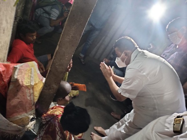 Suvendu Adhikari visits local BJP whose son died in lightning strike (Photo/ANI) 